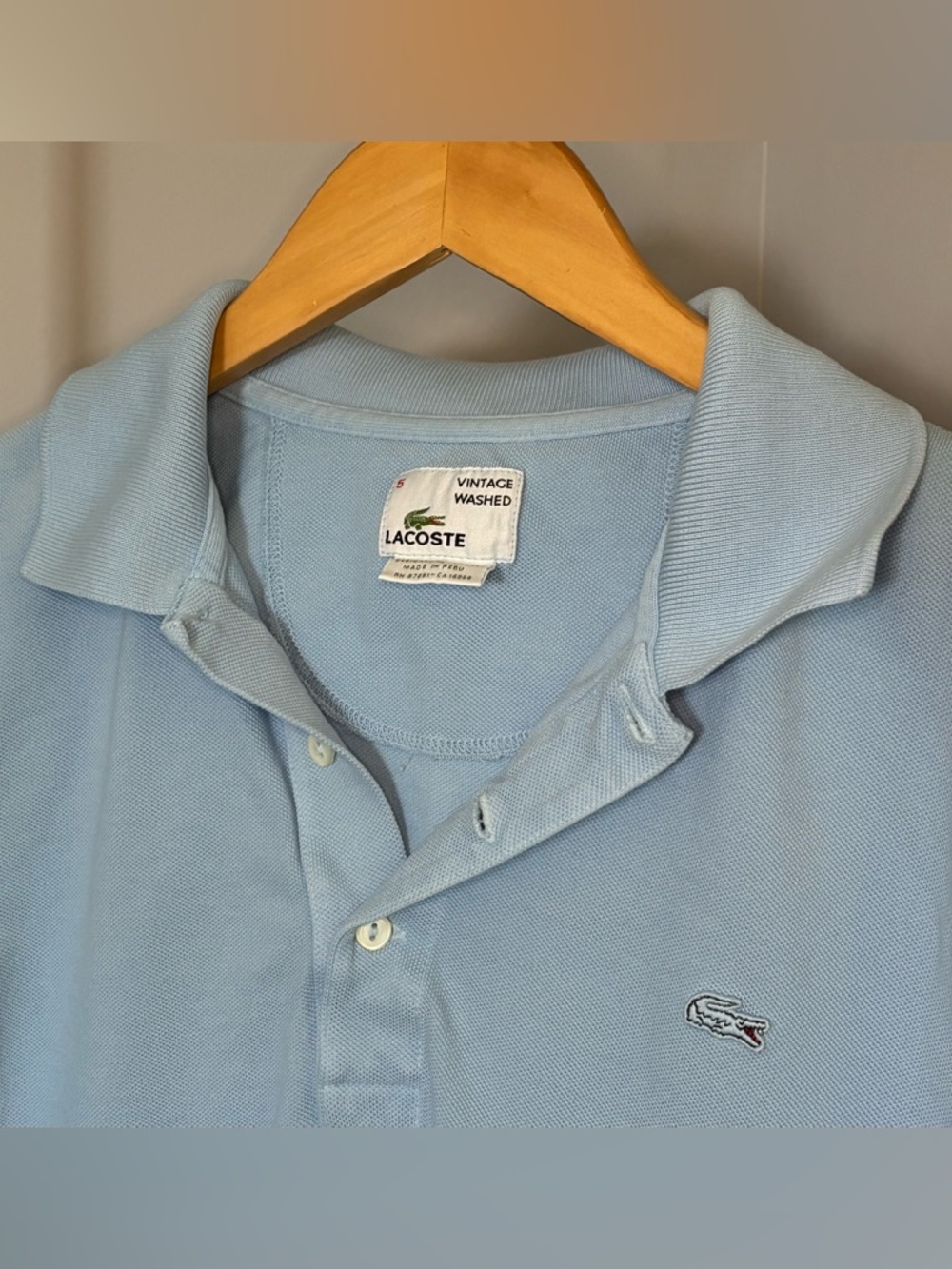 Lacoste Light Blue Men’s Polo Shirt - Picture 6 of 15